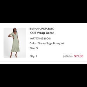 BRAND NEW Banana Republic wrap dress, new with tags!